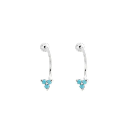 Aretes en C con Tréboles de Zirconia
