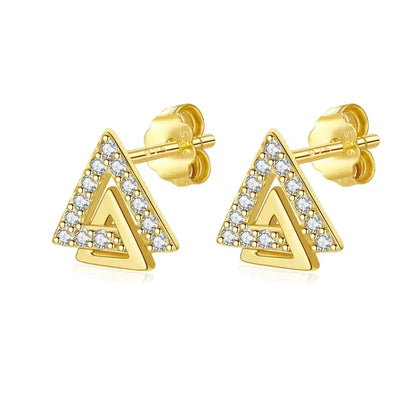 Aretes Triángulo o V con Zirconias