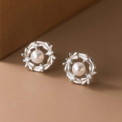 Aretes de Perla con Zirconias