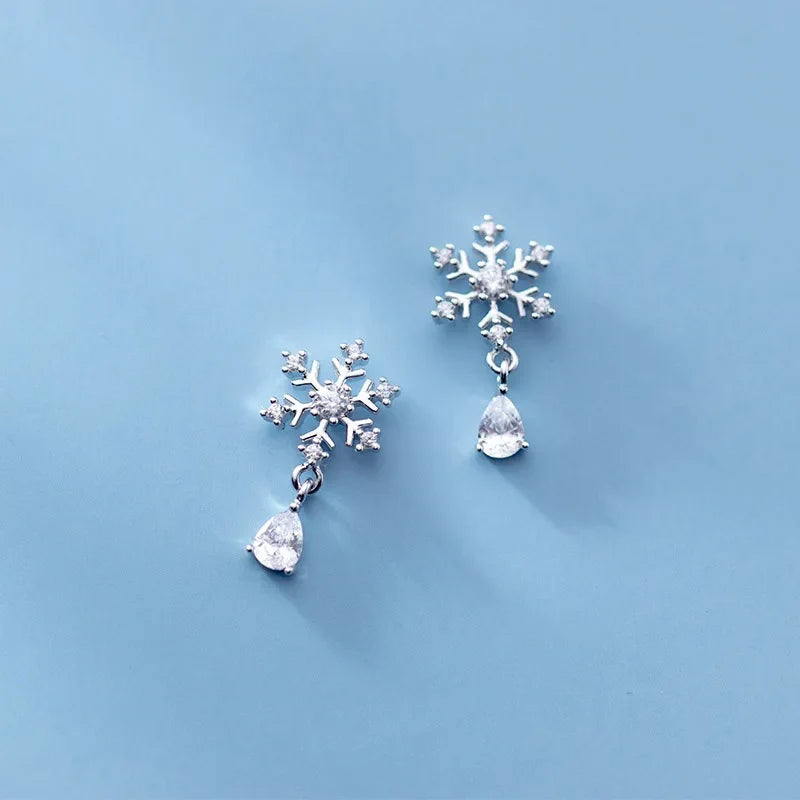 Aretes Nieve Navideña