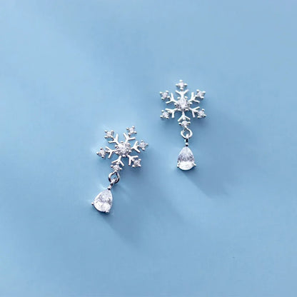 Aretes Nieve Navideña