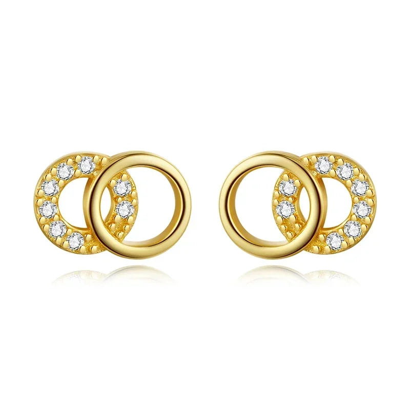 Aretes Zirconia Redonda Minimalista