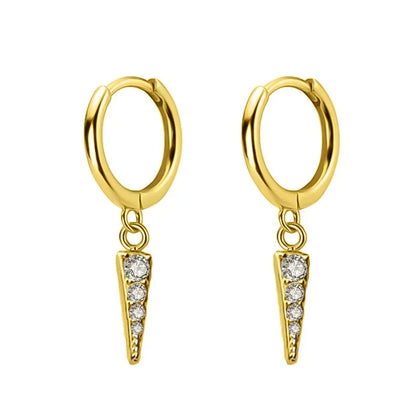 Aretes Triángulo Geométrico con Zirconias