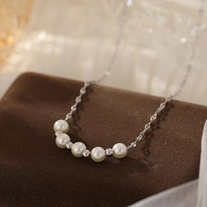 Collar Corto con Perla