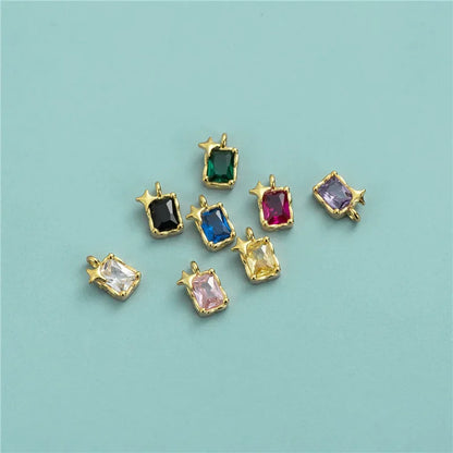Dije Zirconia de Color en Ocho Tonos