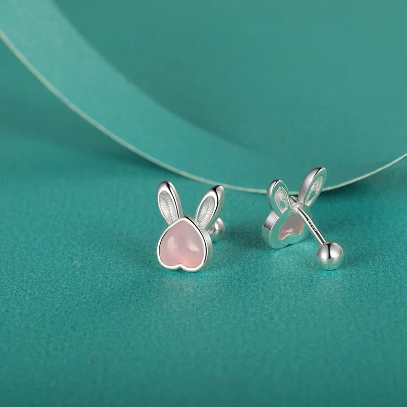 Aretes Conejito con Piedra de Luna