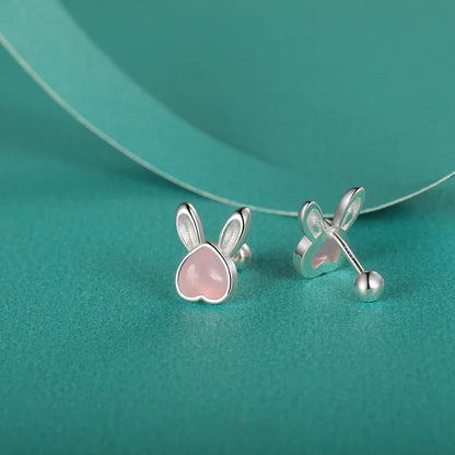 Aretes Conejito con Piedra de Luna