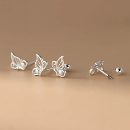 Aretes Alas de Mariposa en Dos Modelos