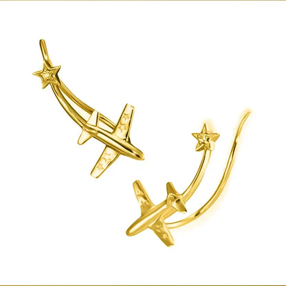 Aretes Estrella Lisa de Gancho