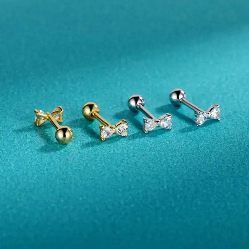 Aretes Moño con Zirconias