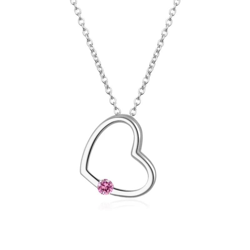 Collar Corazón Blanco o Rosa