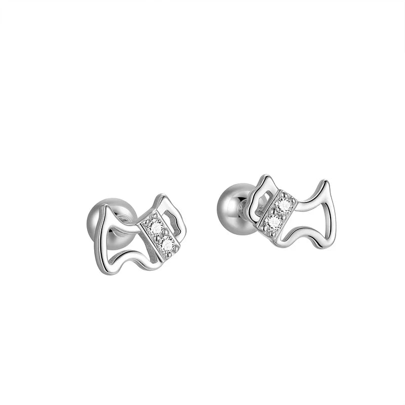 Aretes Perrito con Zirconias