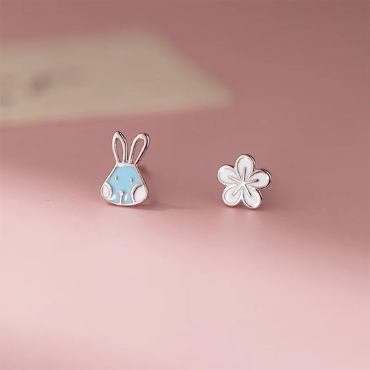 Aretes Conejito y Flor