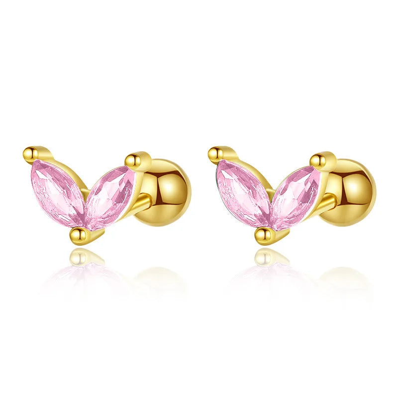 Aretes Hoja Brillante