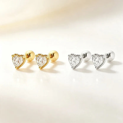 Aretes Corazón de Zirconia