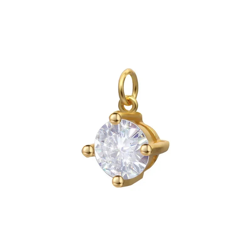 Dije Mini Cuadrado con Zirconia