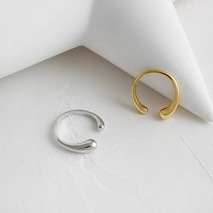 Anillo Gota Irregular Abierto