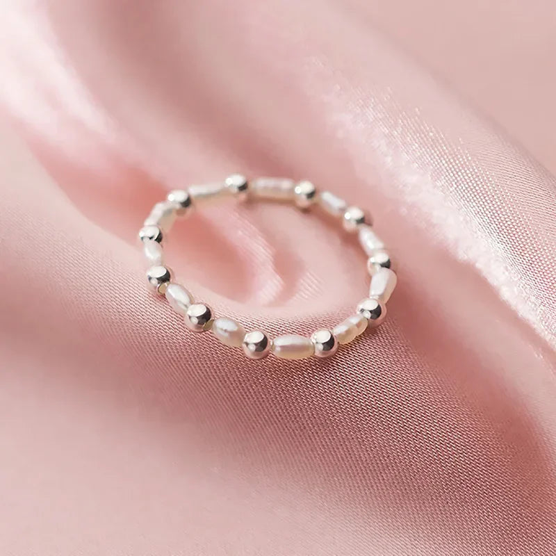 Anillo Elástico de Perlas