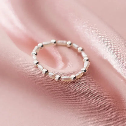 Anillo Elástico de Perlas