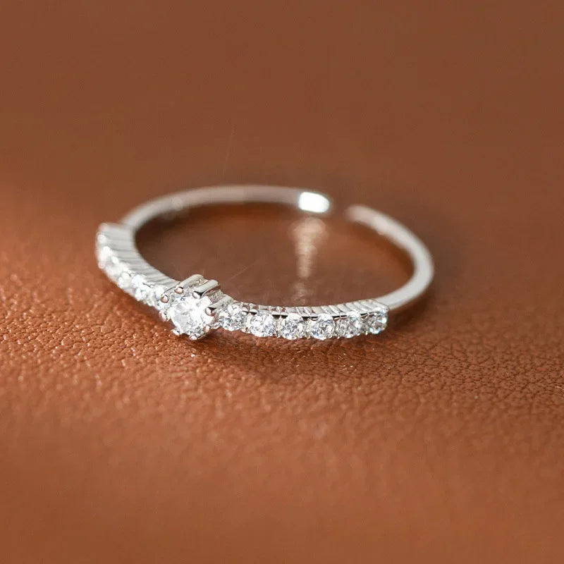 Anillo Abierto Geométrico Brillante