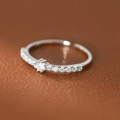 Anillo Abierto Geométrico Brillante