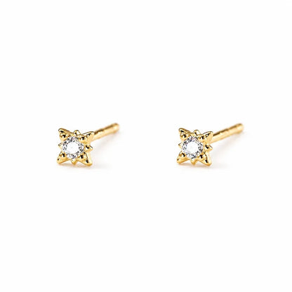 Aretes Estrella de Ocho Puntas con Zirconias