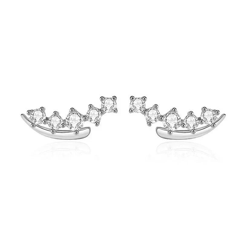 Aretes Cinco Zirconias Redondas