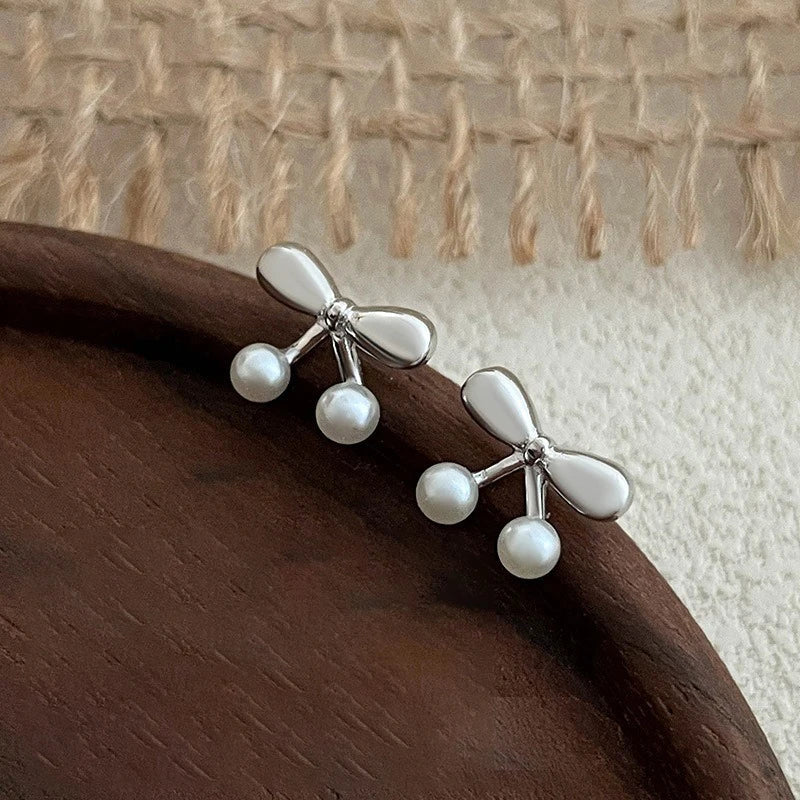 Aretes Cereza con Perlas