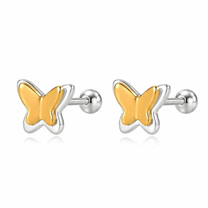 Aretes Mariposa Bicolor