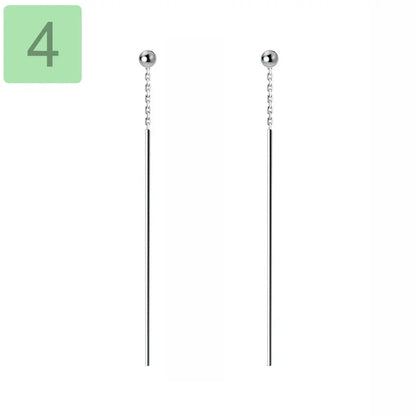 Aretes Barra Larga con Bolitas
