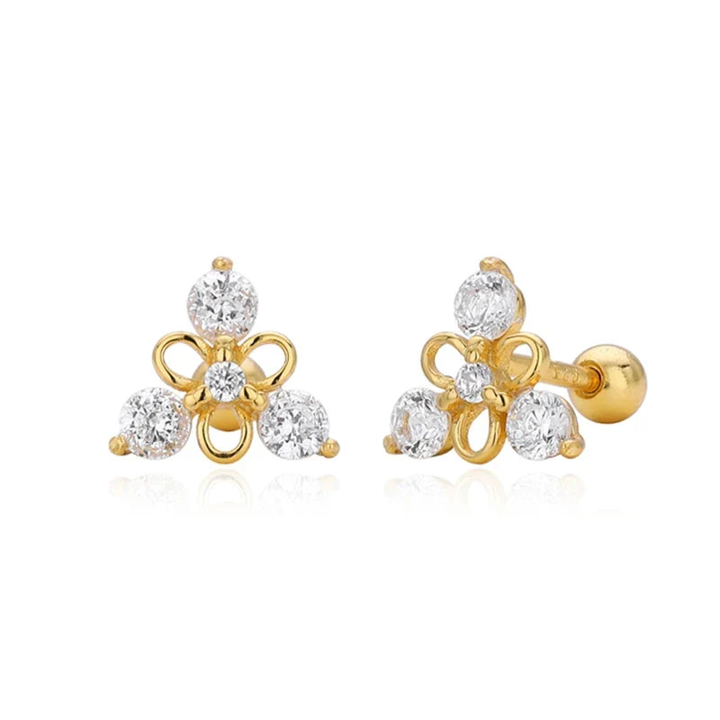 Aretes Triángulo con Zirconias