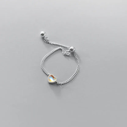 Anillo Corazón con Cadena