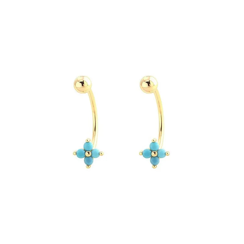 Aretes Trébol de Cuatro Hojas con Zirconias