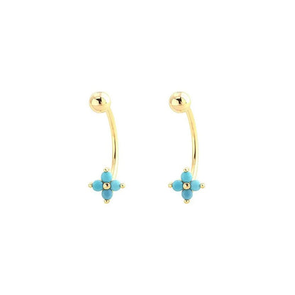 Aretes Trébol de Cuatro Hojas con Zirconias