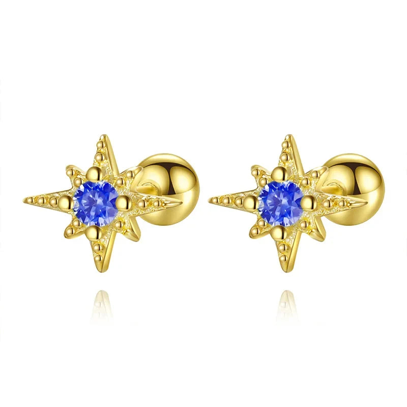 Aretes Estrella de Zirconia en Cuatro Estilos