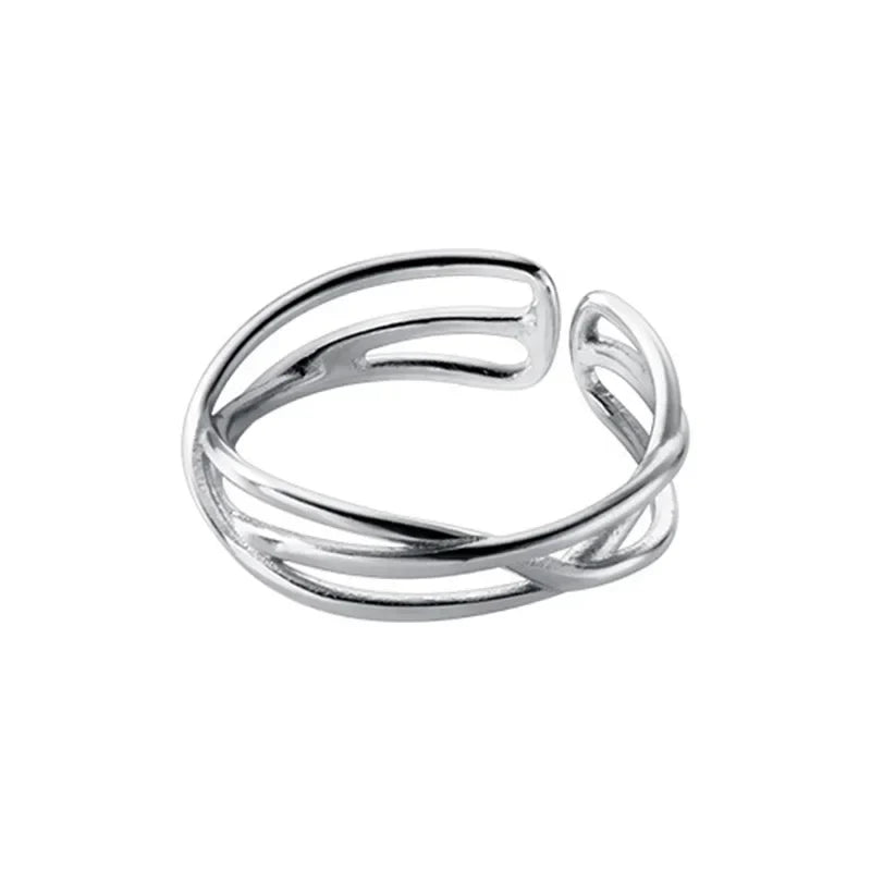 Anillo Cruz Calada Ajustable