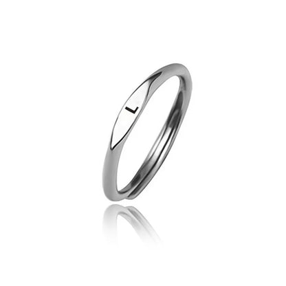 Anillo Letra Inicial Brillante