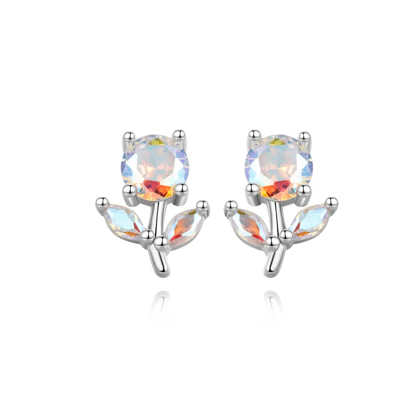 Aretes Flor de Zirconias