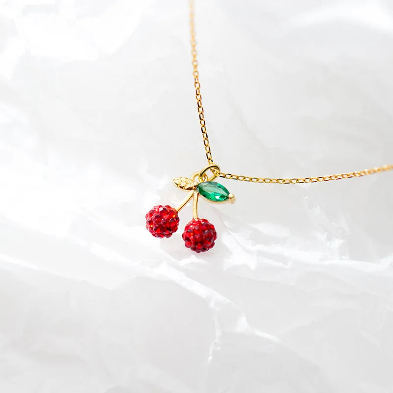 Collar Corto Cereza