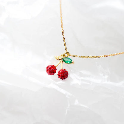 Collar Corto Cereza
