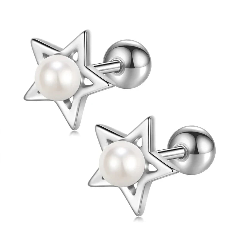 Aretes Estrella con Perla