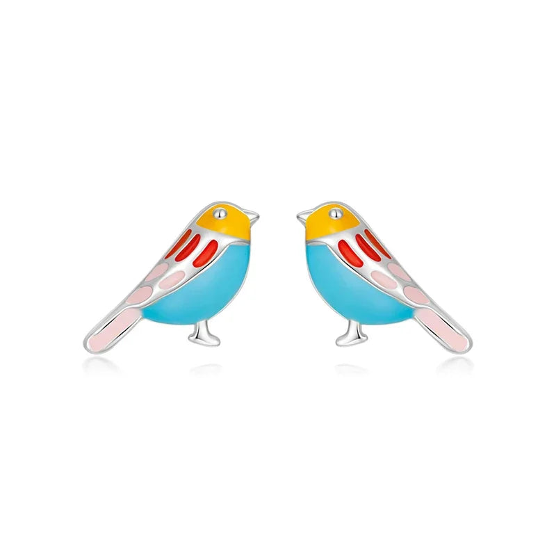 Aretes Pajaritos de Colores
