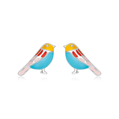 Aretes Pajaritos de Colores