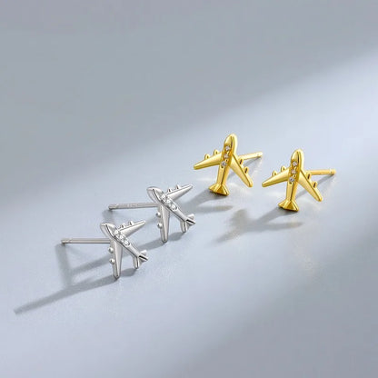Aretes Avión con Zirconias