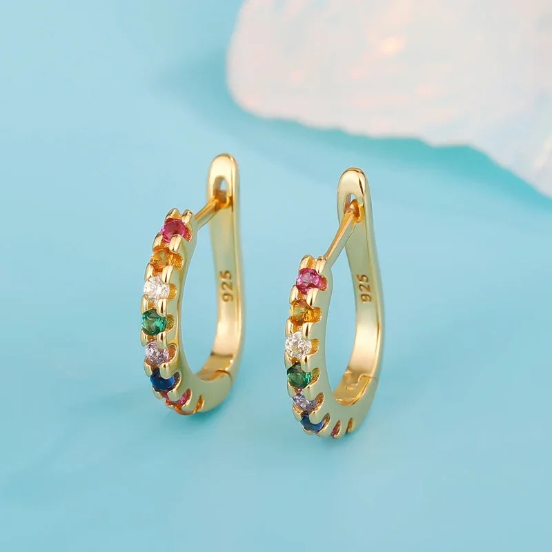 Arracadas Deslumbrantes en Blanco o Multicolor