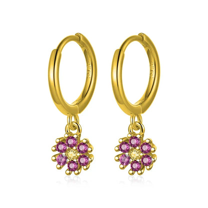 Arracadas Flor con Zirconias