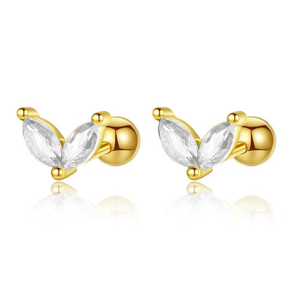 Aretes Hoja Brillante
