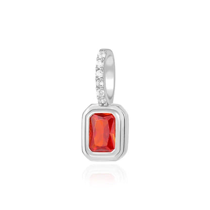 Dije Cuadrado con Zirconia de Color