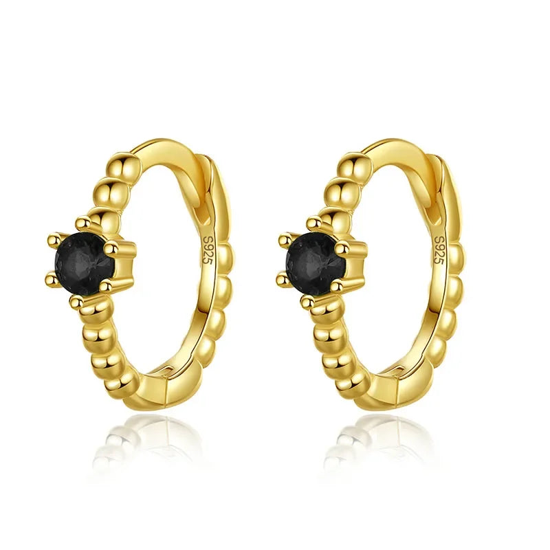 Arracadas Pequeñas Unisex con Zirconia de Color