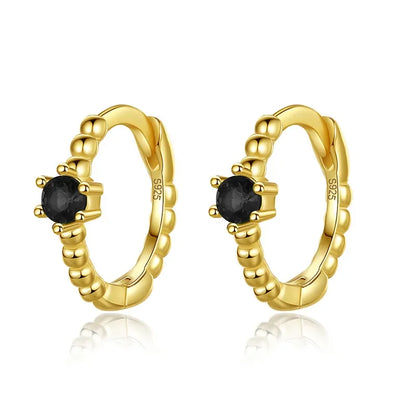 Arracadas Pequeñas Unisex con Zirconia de Color